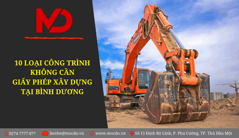 Những loại nào công trình không cần xin phép xây dựng tại Bình Dương