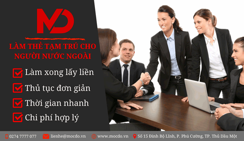 Dịch vụ làm thẻ tạm trú cho người nước ngoài tại Bình Dương